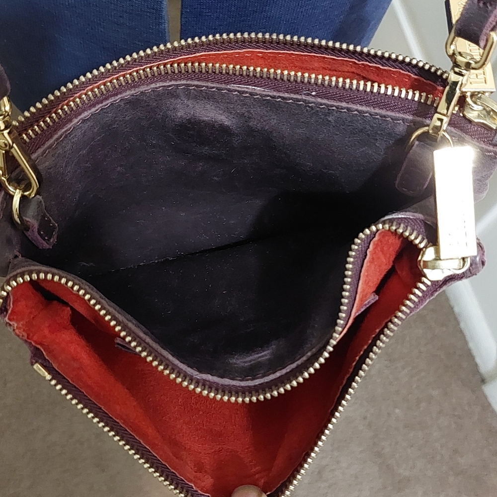 Hammitt Deep Purple Women's Leather Convertable  Crossbody Bag/clutch - Picture 9 of 12